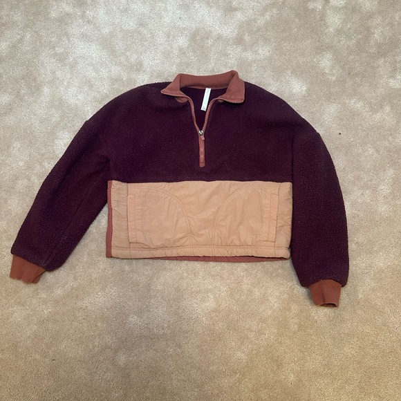 Fabletics Magenta Half Zip Sweater - Picture 1 of 5